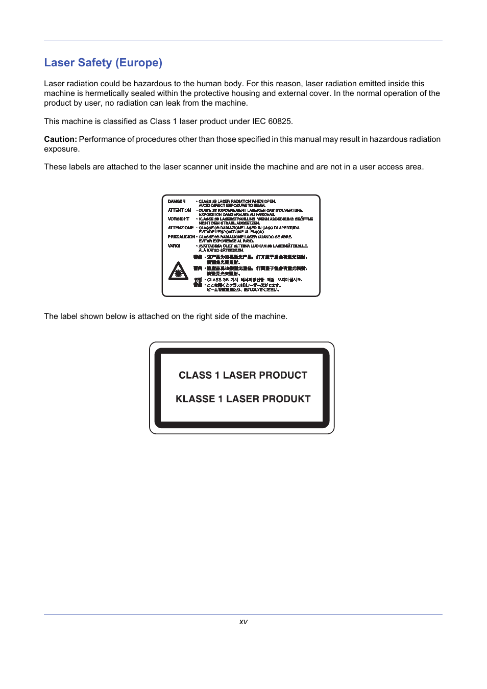 Laser safety (europe) | TA Triumph-Adler DCC 2725 User Manual | Page 17 / 436