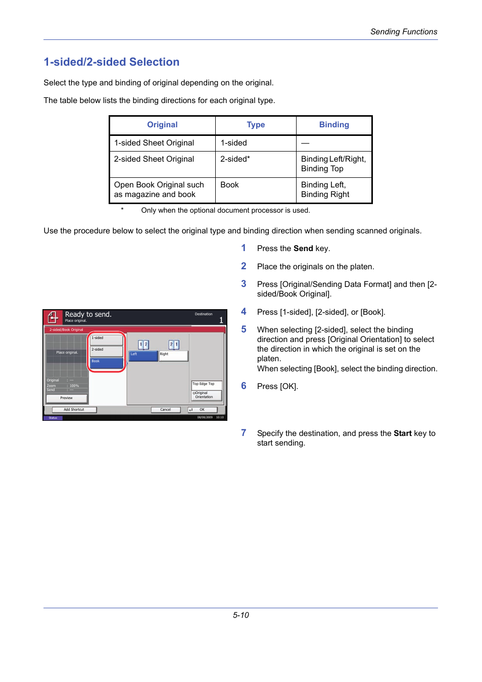 Sided/2-sided selection, Sided/2-sided selection -10 | TA Triumph-Adler DCC 2725 User Manual | Page 178 / 436