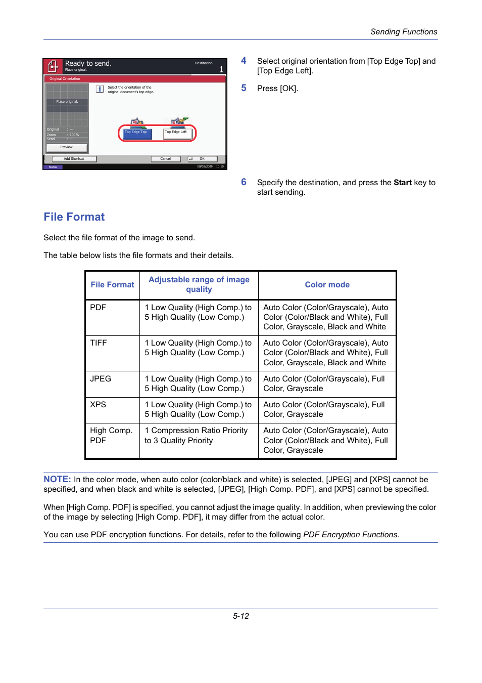 File format, File format -12 | TA Triumph-Adler DCC 2725 User Manual | Page 180 / 436