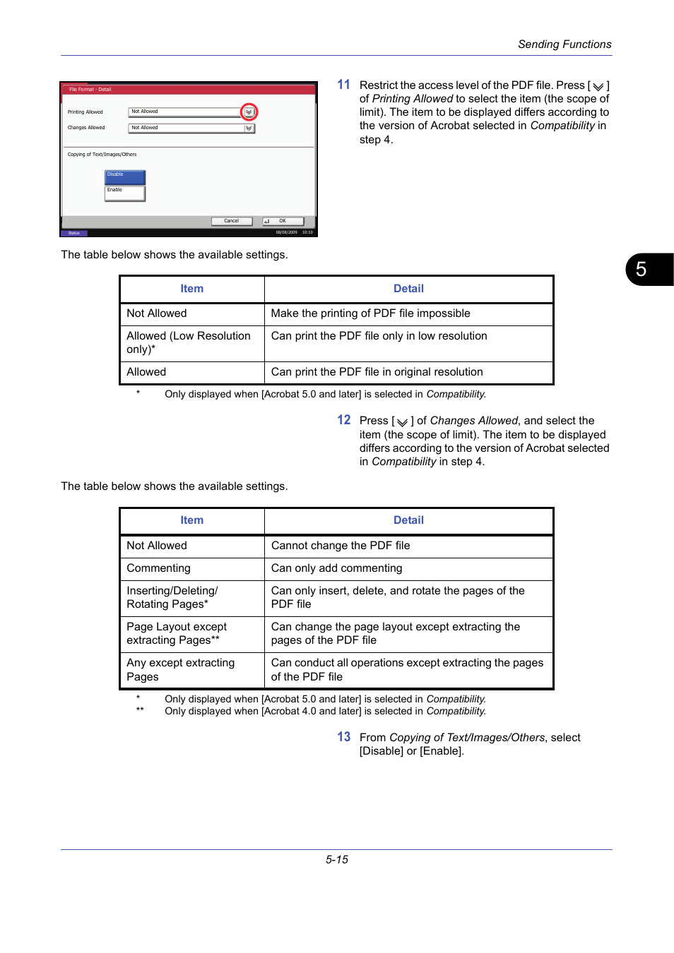 TA Triumph-Adler DCC 2725 User Manual | Page 183 / 436