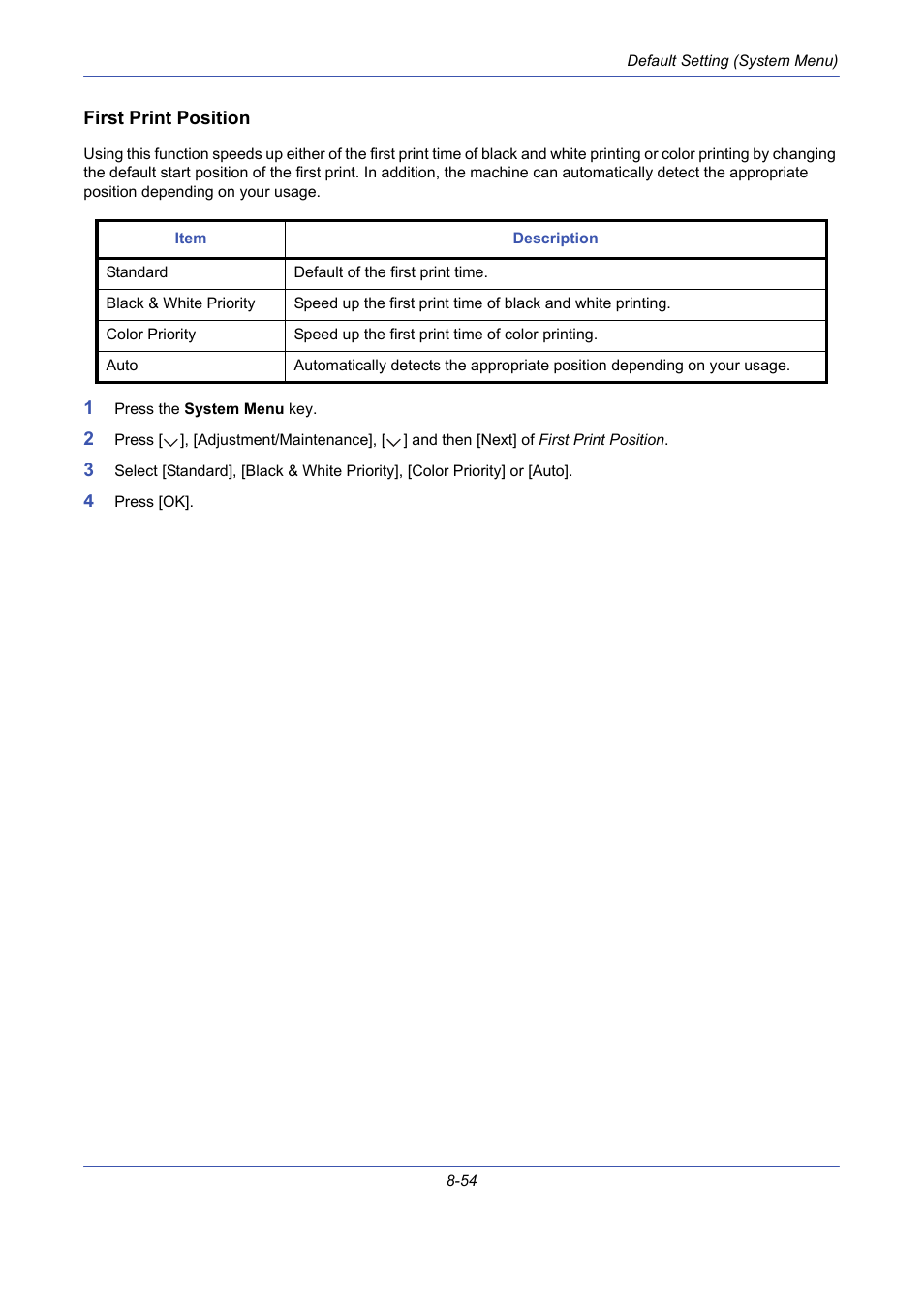 First print position, First print position -54 | TA Triumph-Adler DCC 2725 User Manual | Page 294 / 436