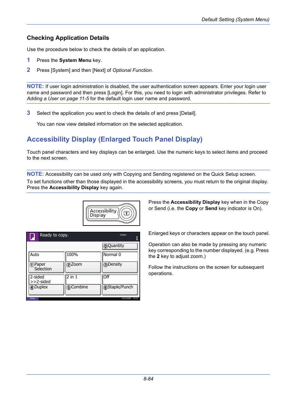 Checking application details | TA Triumph-Adler DCC 2725 User Manual | Page 324 / 436