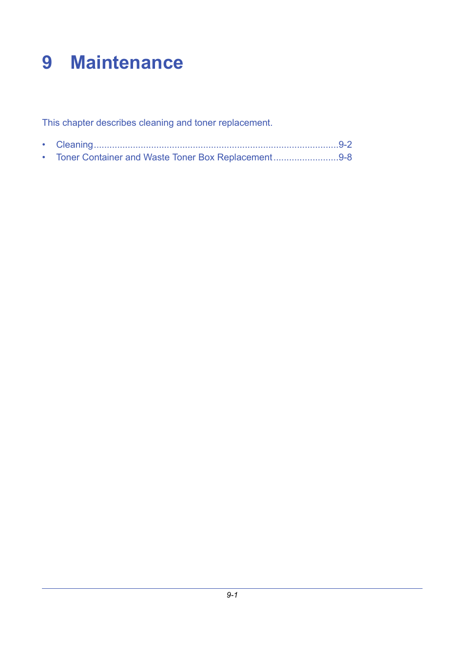 9 maintenance, Maintenance, R 9 - maintenance | TA Triumph-Adler DCC 2725 User Manual | Page 325 / 436