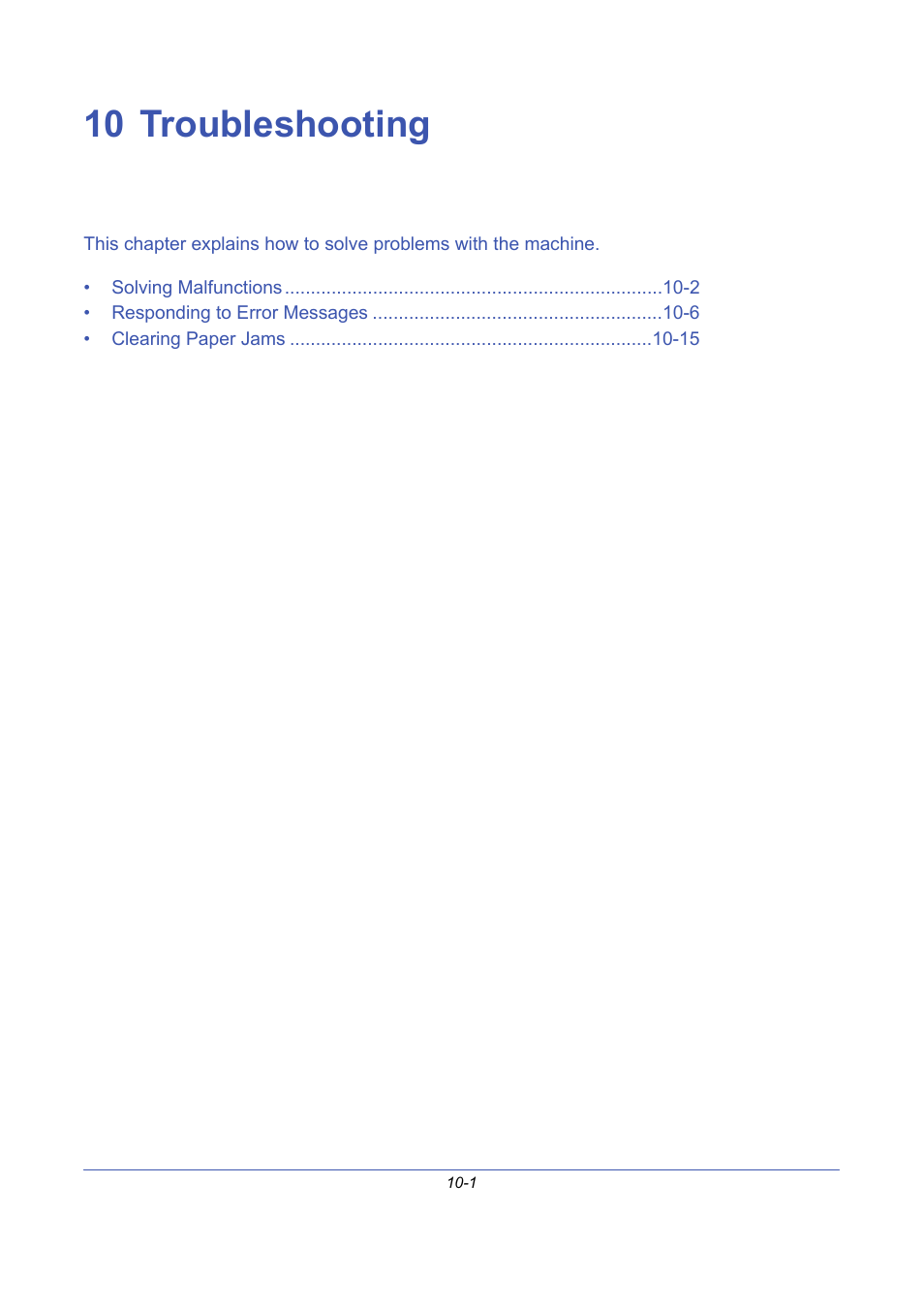 10 troubleshooting, Troubleshooting, 10 - troubleshooting | TA Triumph-Adler DCC 2725 User Manual | Page 337 / 436