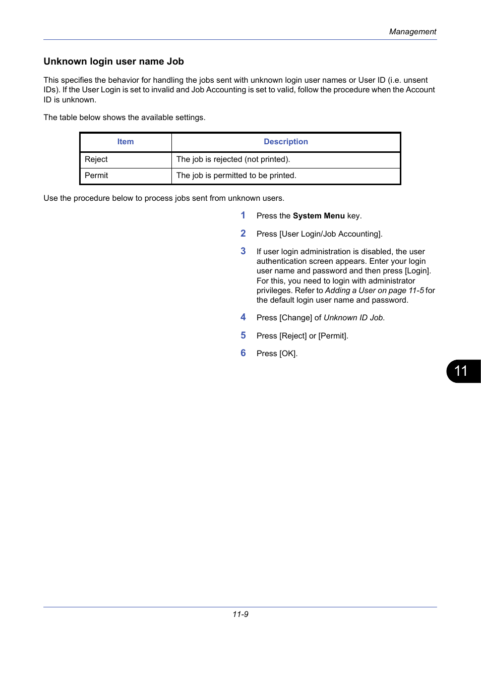 Unknown login user name job | TA Triumph-Adler DCC 2725 User Manual | Page 375 / 436