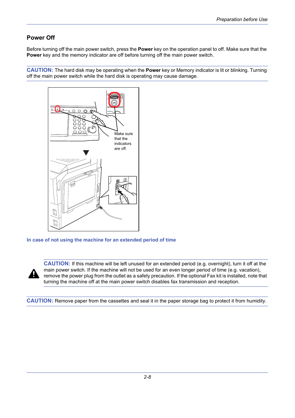 Power off | TA Triumph-Adler DCC 2725 User Manual | Page 44 / 436