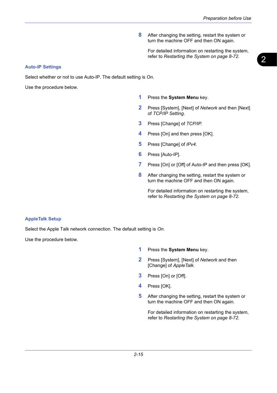 Lk setup -15 | TA Triumph-Adler DCC 2725 User Manual | Page 51 / 436