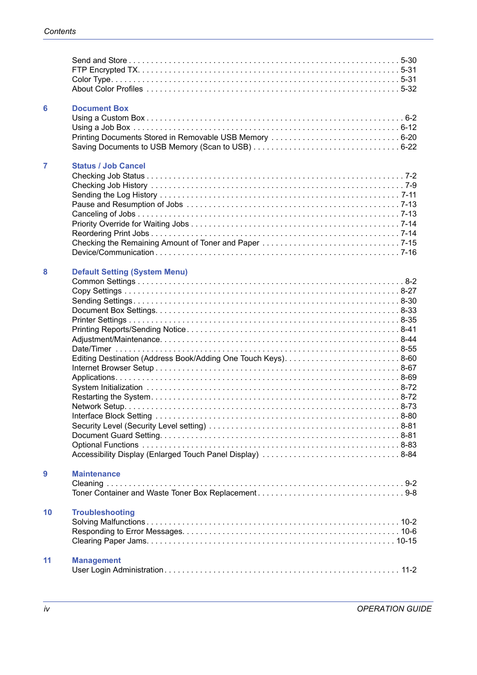 TA Triumph-Adler DCC 2725 User Manual | Page 6 / 436