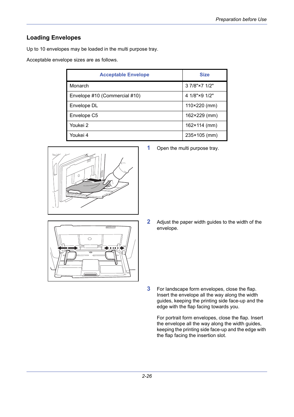 Loading envelopes | TA Triumph-Adler DCC 2725 User Manual | Page 62 / 436