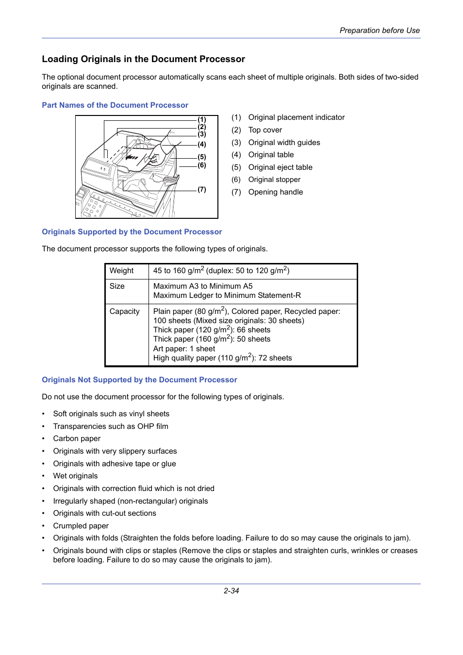 Loading originals in the document processor | TA Triumph-Adler DCC 2725 User Manual | Page 70 / 436