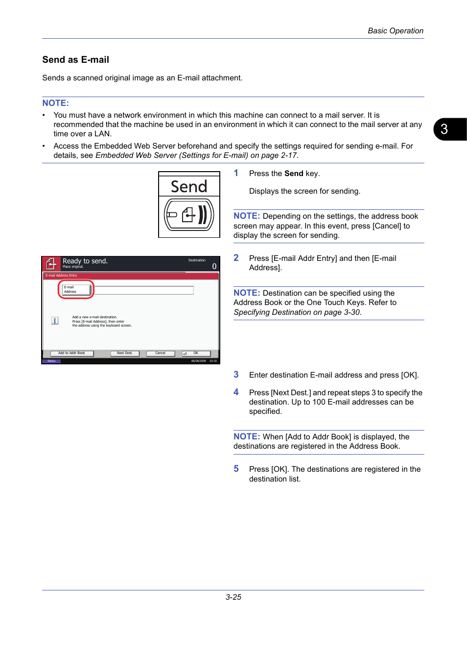 Send as e-mail | TA Triumph-Adler DCC 2725 User Manual | Page 97 / 436
