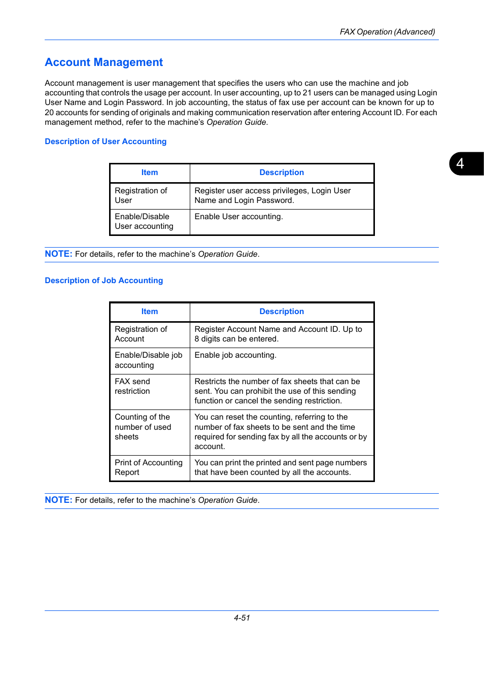 Account management, Account management -51 | TA Triumph-Adler DCC 2726 User Manual | Page 110 / 204