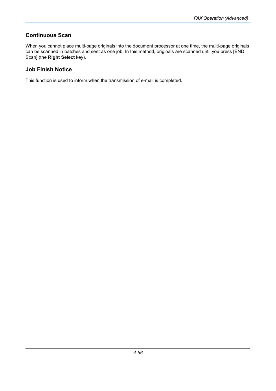 Continuous scan, Job finish notice | TA Triumph-Adler DCC 2726 User Manual | Page 115 / 204