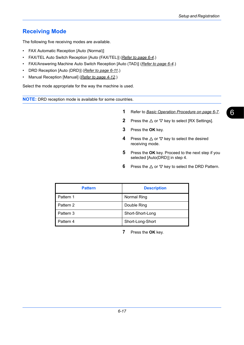 Receiving mode, Receiving mode -17 | TA Triumph-Adler DCC 2726 User Manual | Page 146 / 204