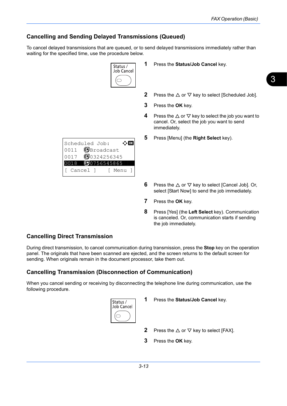 Cancelling direct transmission | TA Triumph-Adler DCC 2726 User Manual | Page 42 / 204