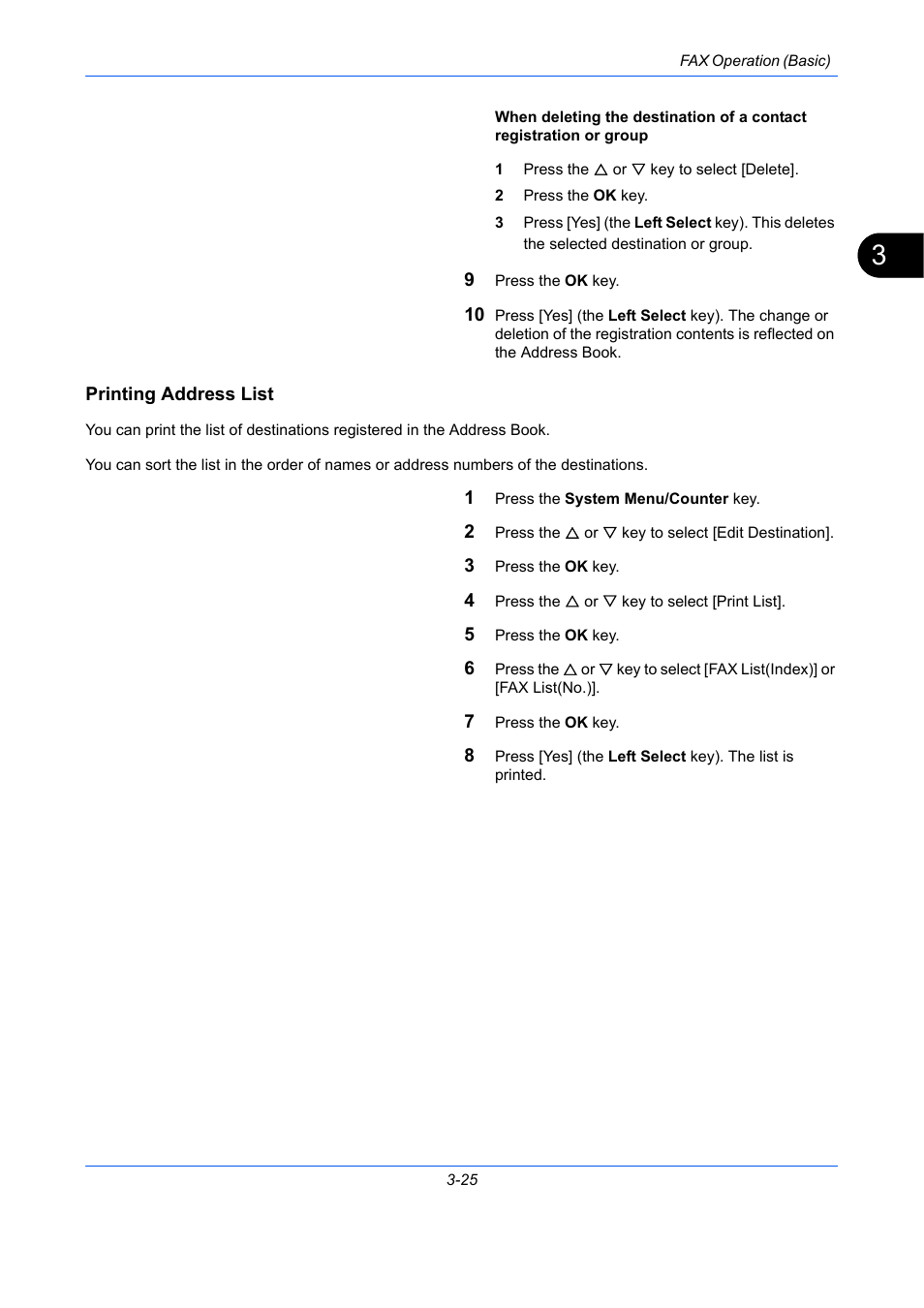 Printing address list | TA Triumph-Adler DCC 2726 User Manual | Page 54 / 204