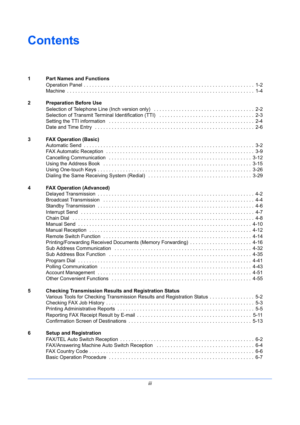 TA Triumph-Adler DCC 2726 User Manual | Page 6 / 204