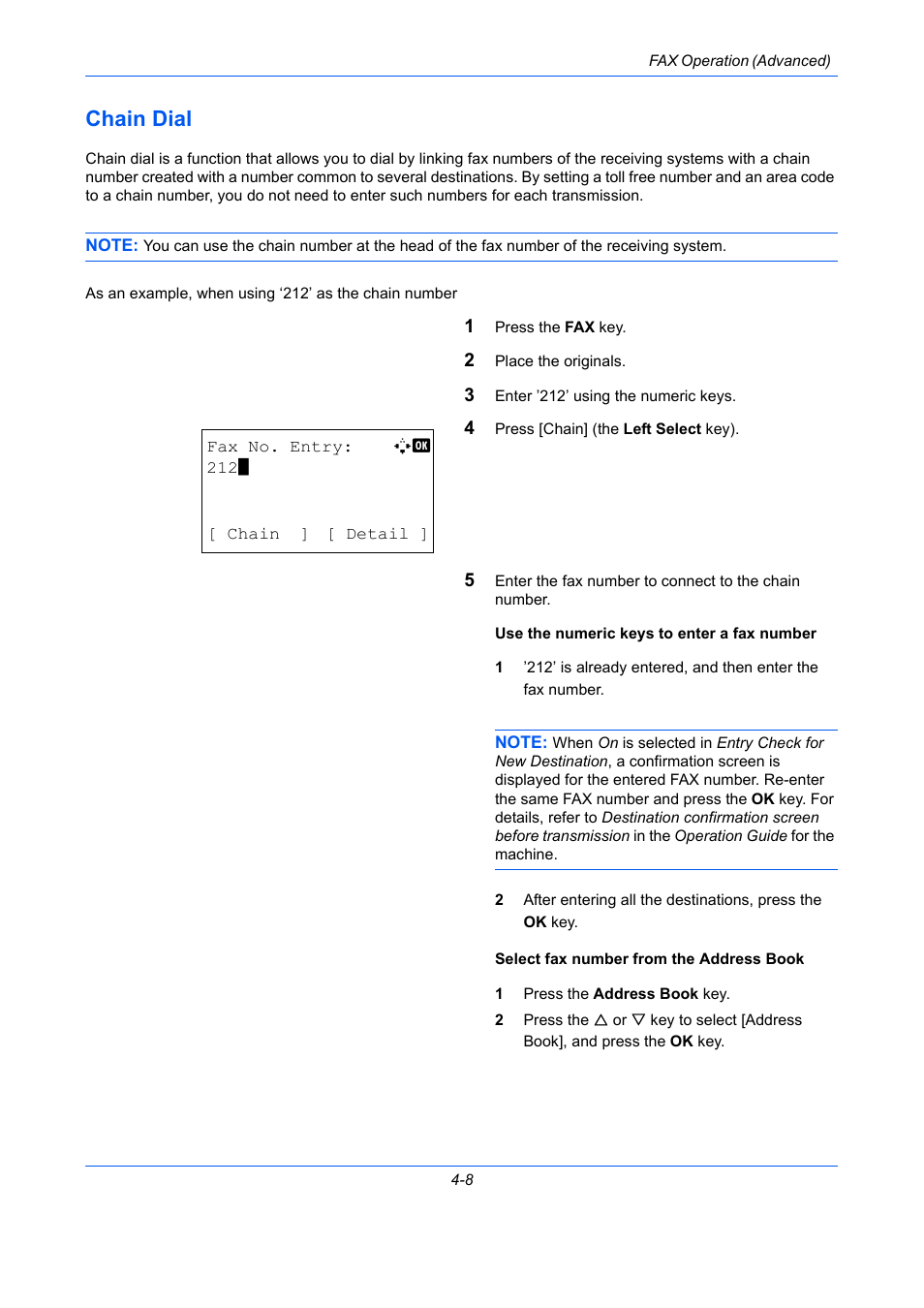 Chain dial, Chain dial -8 | TA Triumph-Adler DCC 2726 User Manual | Page 67 / 204