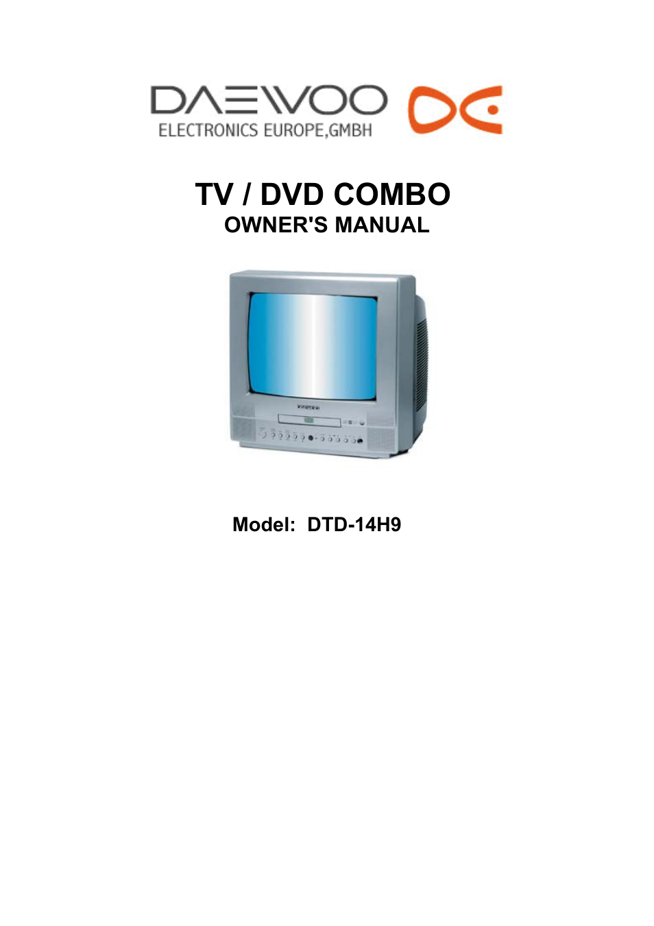 Daewoo DTD-14H9 User Manual | 44 pages