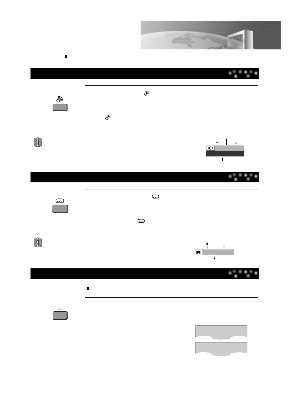 Audio language, subtitle language and 3d audio, Selecting an audio language, Selecting a subtitle language | Selecting 3d audio | Daewoo DTD-14H9 User Manual | Page 31 / 44