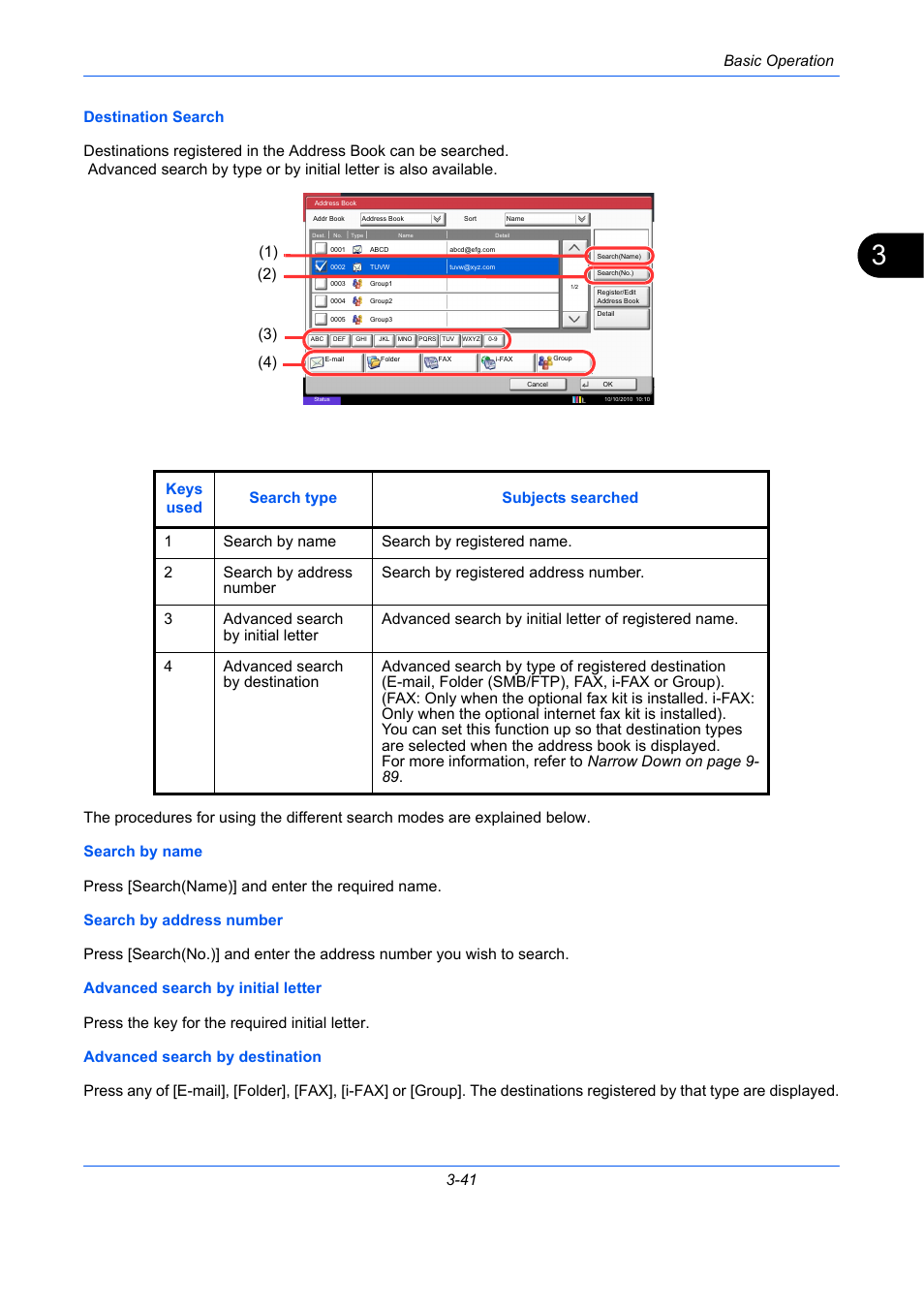 Basic operation 3-41 | TA Triumph-Adler DCC 2930 User Manual | Page 135 / 588