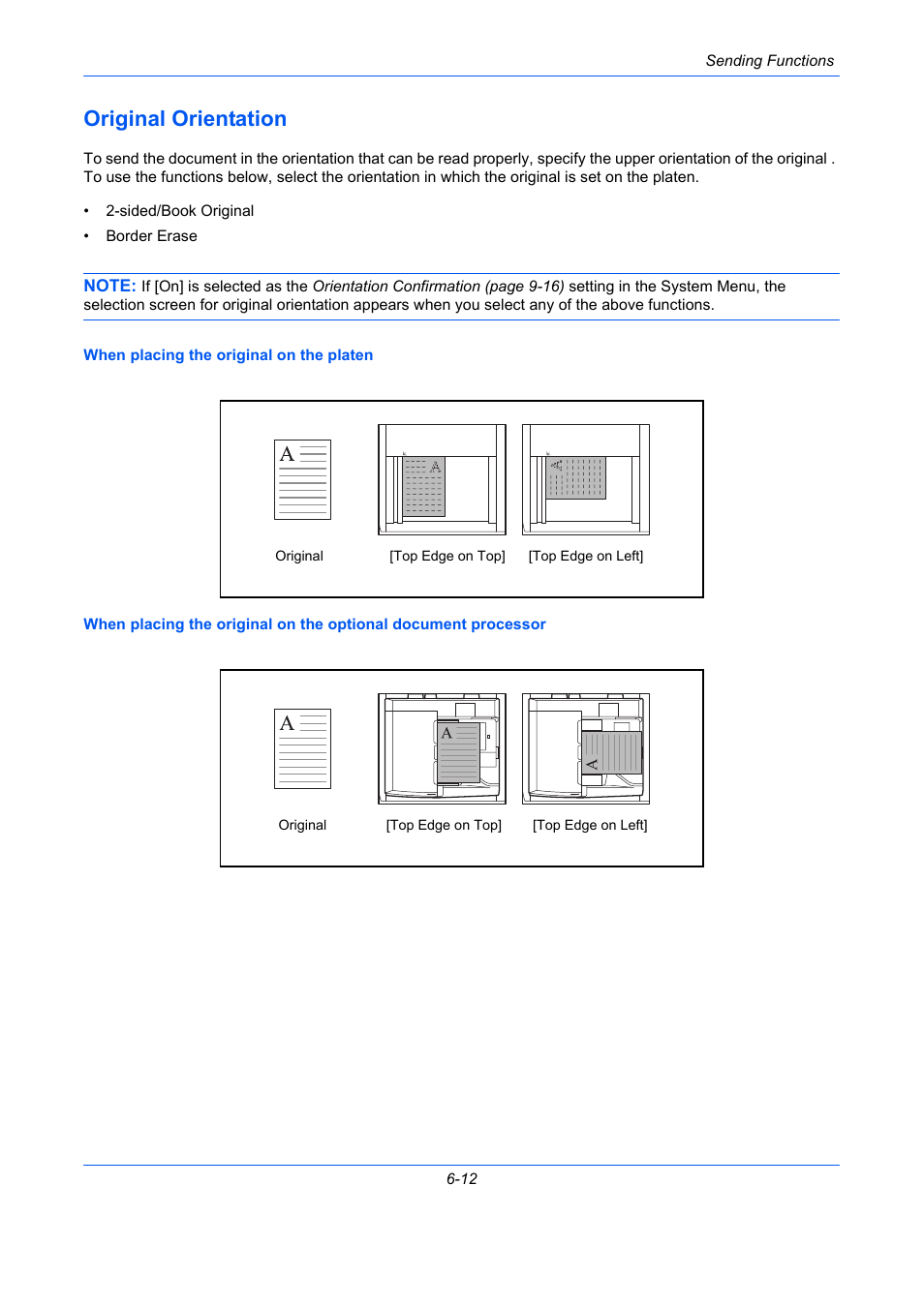 Original orientation, Original orientation -12, E 6-12 | E 6-12) | TA Triumph-Adler DCC 2930 User Manual | Page 232 / 588