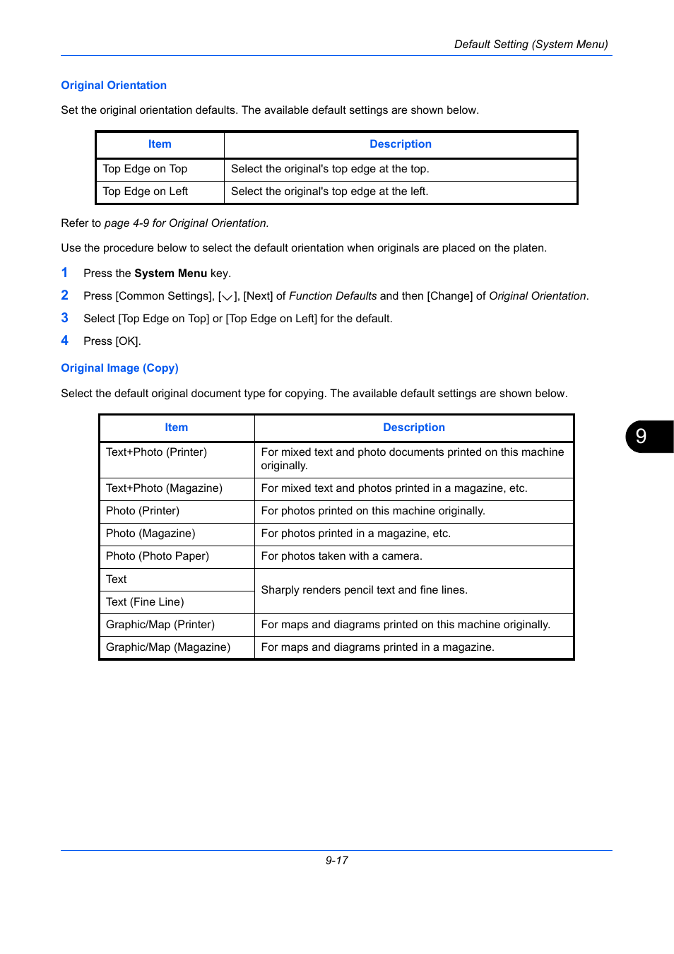 Ge 9-17), E 9-17) | TA Triumph-Adler DCC 2930 User Manual | Page 323 / 588