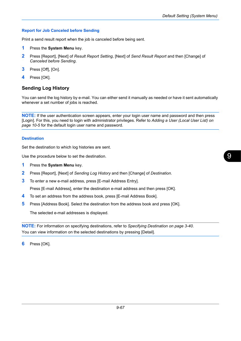 Sending log history | TA Triumph-Adler DCC 2930 User Manual | Page 373 / 588