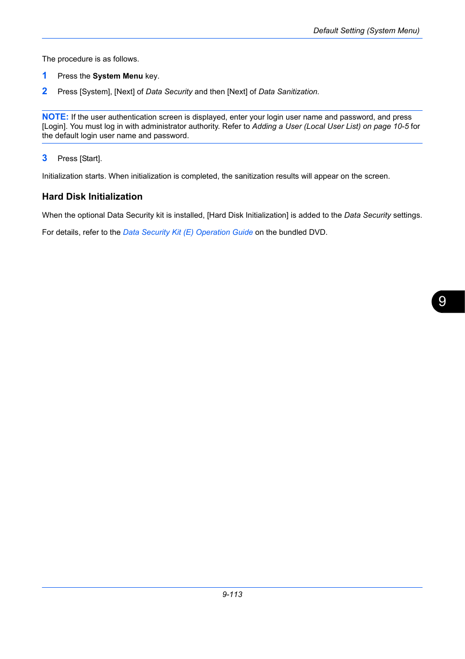 Hard disk initialization | TA Triumph-Adler DCC 2930 User Manual | Page 419 / 588