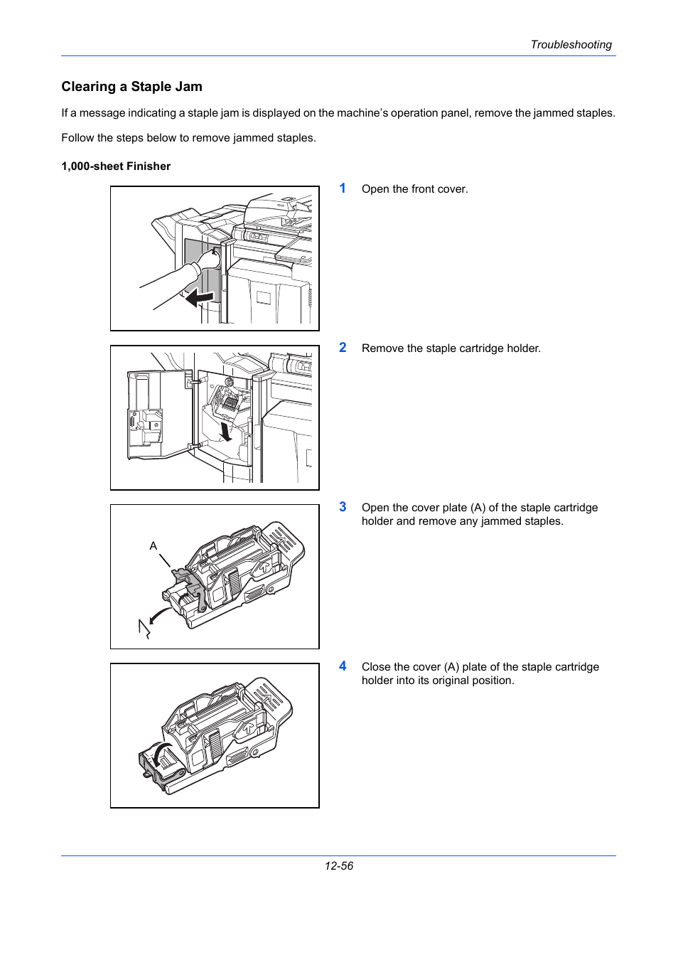 Clearing a staple jam | TA Triumph-Adler DCC 2930 User Manual | Page 532 / 588