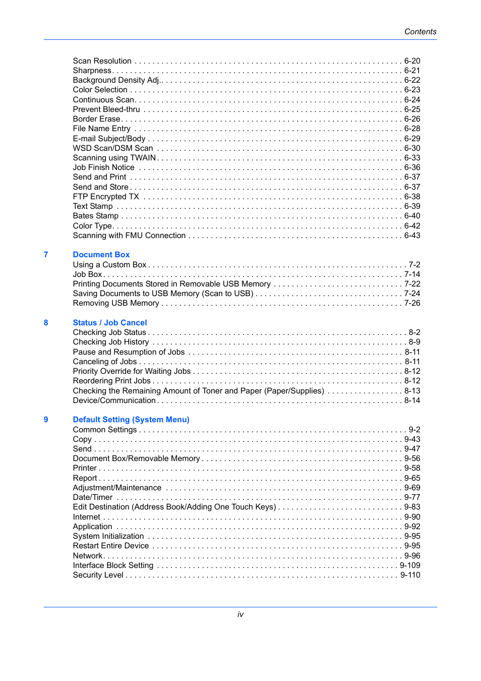 TA Triumph-Adler DCC 2930 User Manual | Page 6 / 588