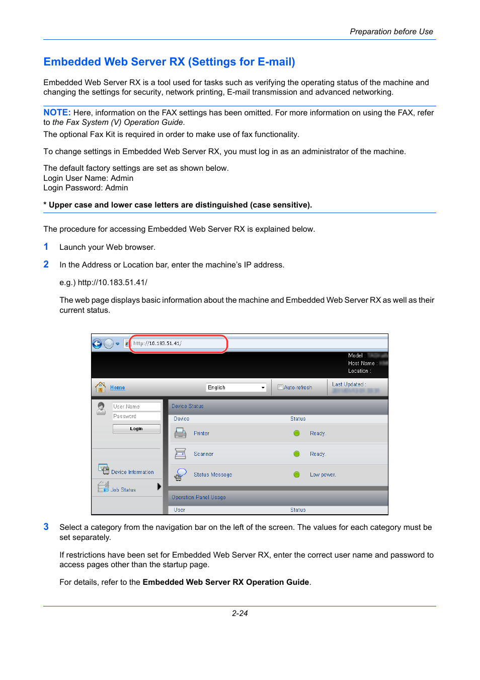 Embedded web server rx (settings for e-mail), Embedded web server rx (settings for e-mail) -24 | TA Triumph-Adler DCC 2930 User Manual | Page 70 / 588
