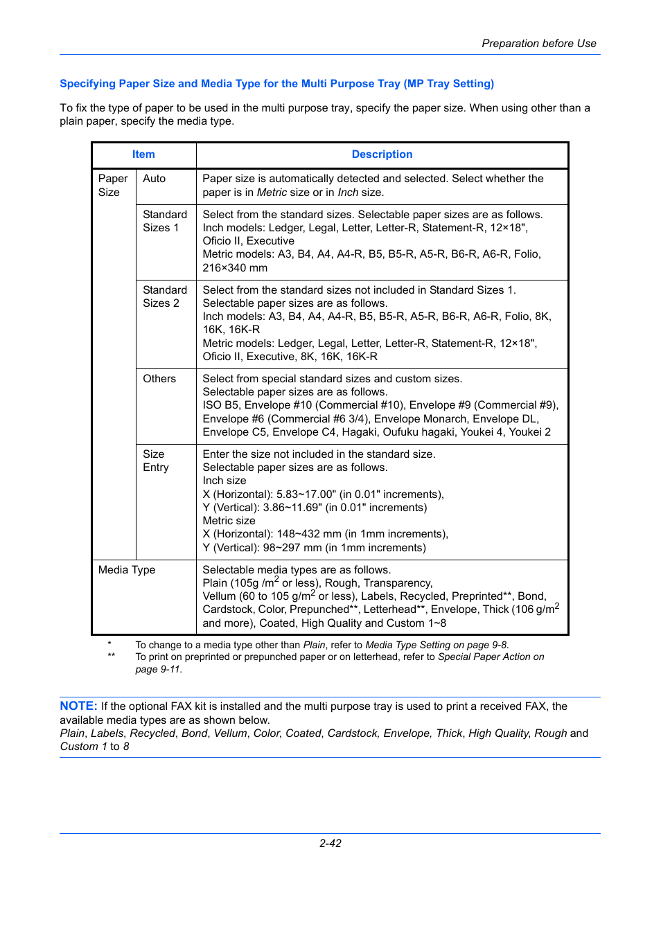 Specifying paper size and | TA Triumph-Adler DCC 2930 User Manual | Page 88 / 588