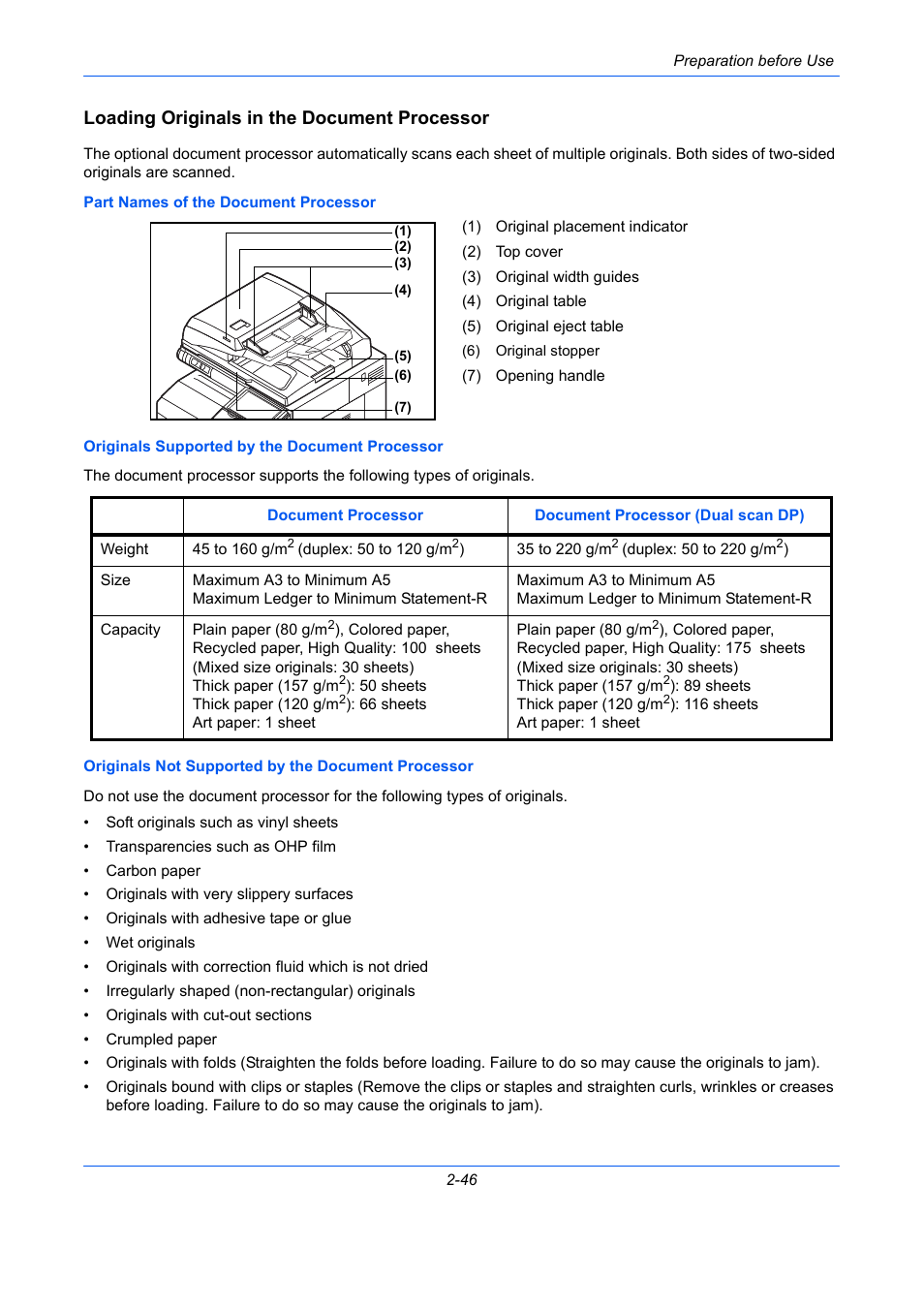 Loading originals in the document processor | TA Triumph-Adler DCC 2930 User Manual | Page 92 / 588