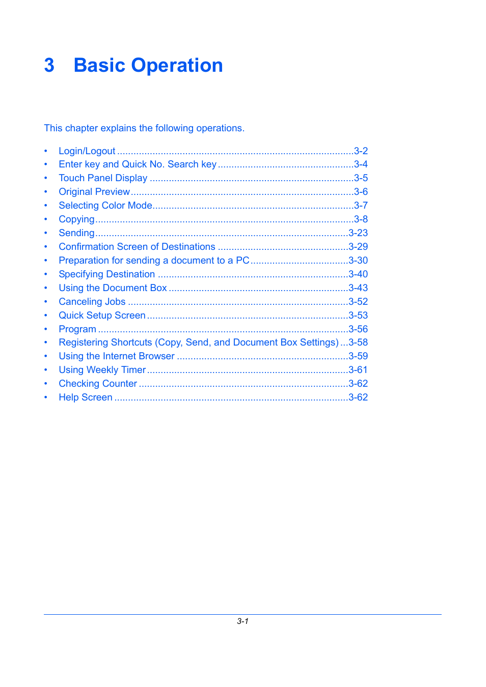 3 basic operation, Basic operation, 3 - basic operation | TA Triumph-Adler DCC 2930 User Manual | Page 95 / 588