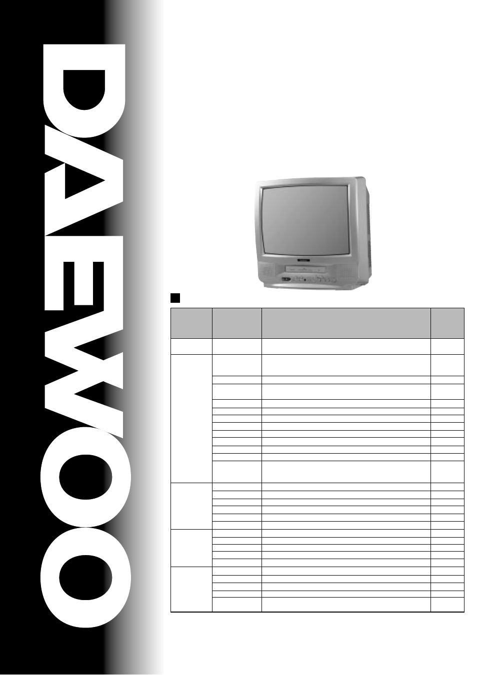 Daewoo K20H3 User Manual | 54 pages