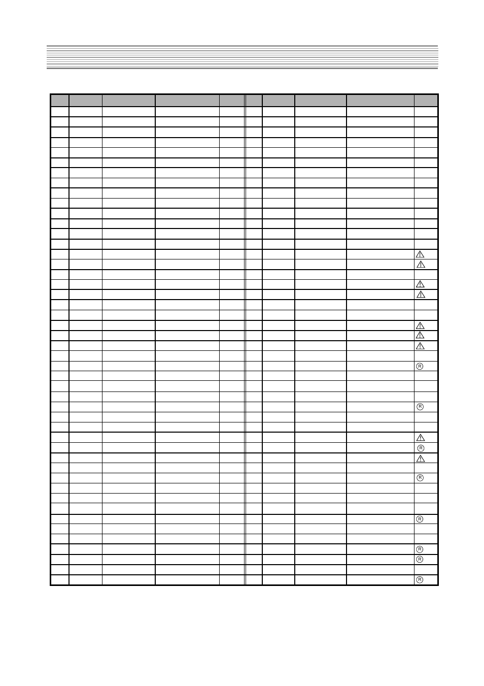 Service parts list | Daewoo K20H3 User Manual | Page 34 / 54