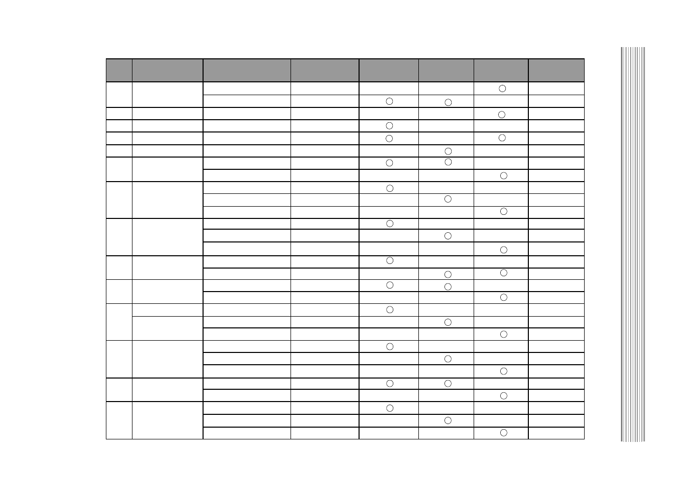 The different parts list for inch option | Daewoo K20H3 User Manual | Page 38 / 54