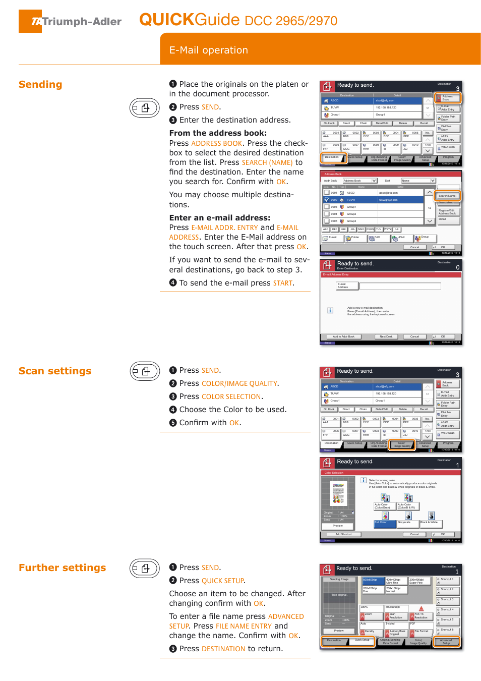 TA Triumph-Adler 2965 User Manual | 4 pages