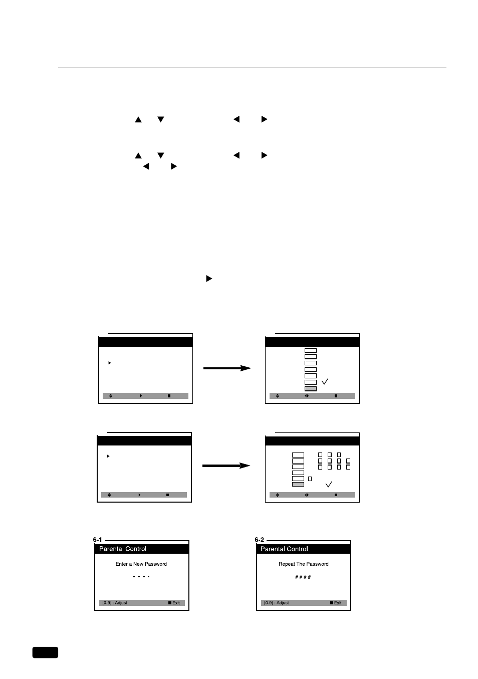Description of parental control settings | Daewoo DVQ 9H1FC User Manual | Page 37 / 50