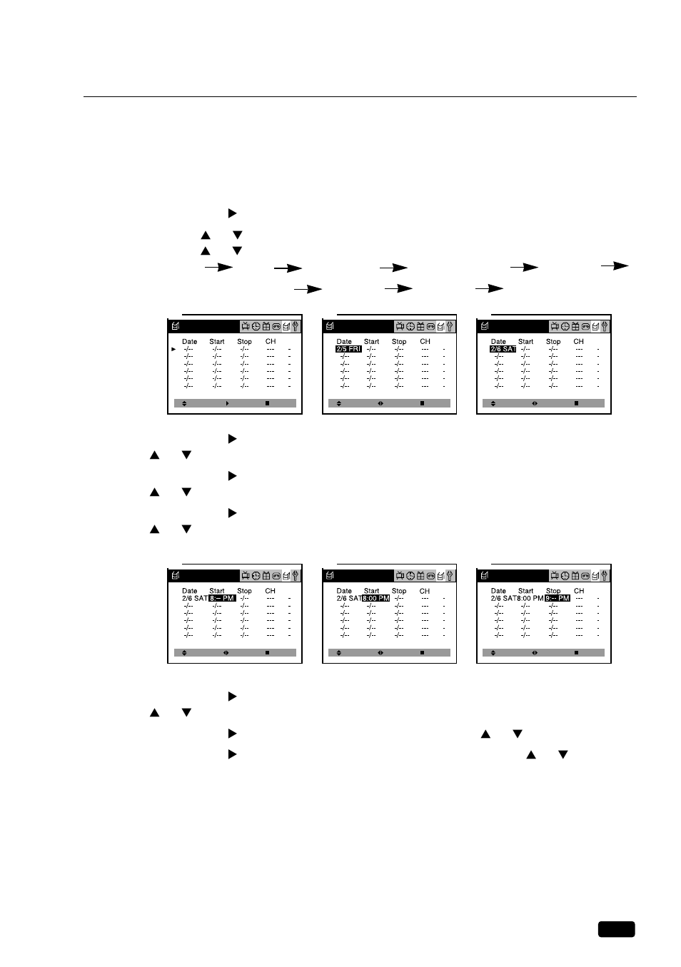 Setting the program recording | Daewoo DVQ 9H1FC User Manual | Page 40 / 50