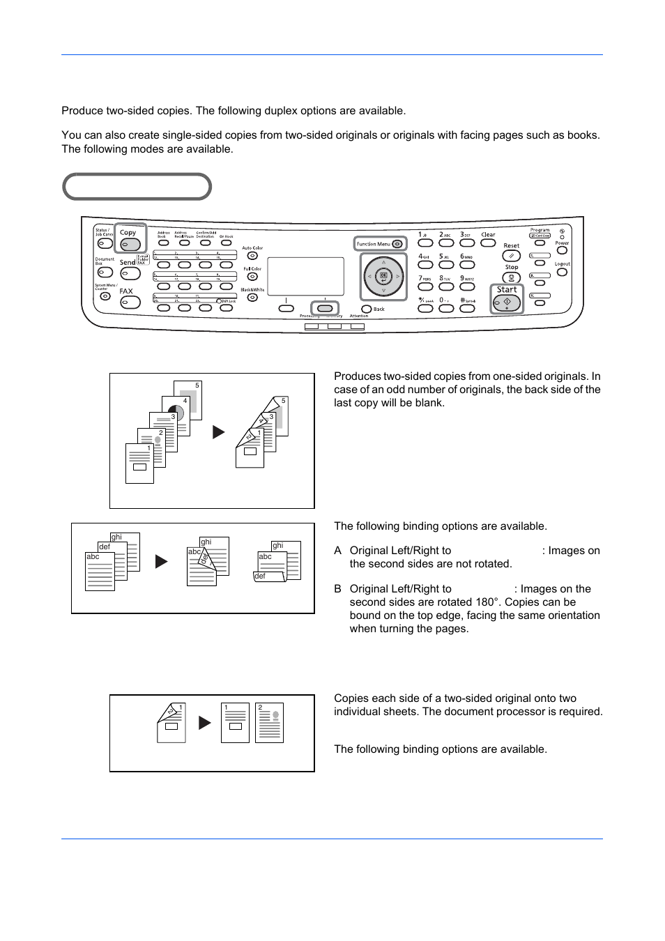 Duplex copying, Ge 3-16, Part that is operated | TA Triumph-Adler DCC 6526L User Manual | Page 117 / 526