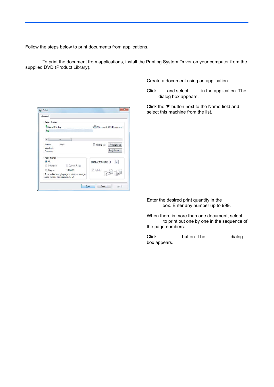 Printing - printing from applications, Printing - printing from applications -22, Printing | Printing from, Applications | TA Triumph-Adler DCC 6526L User Manual | Page 123 / 526