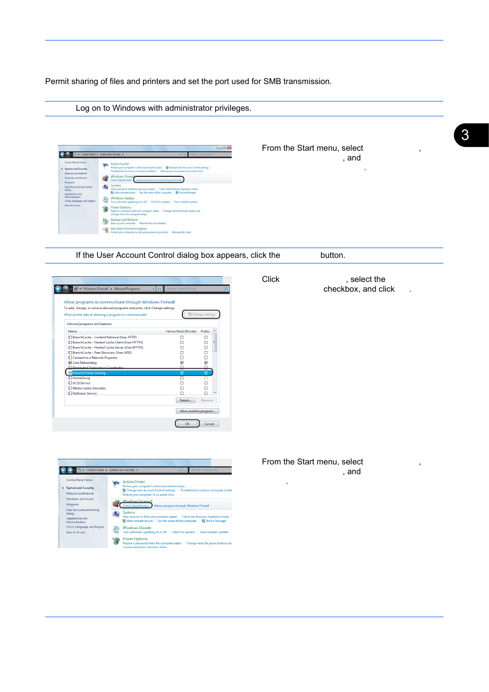 Configuring windows firewall (for windows 7) | TA Triumph-Adler DCC 6526L User Manual | Page 140 / 526