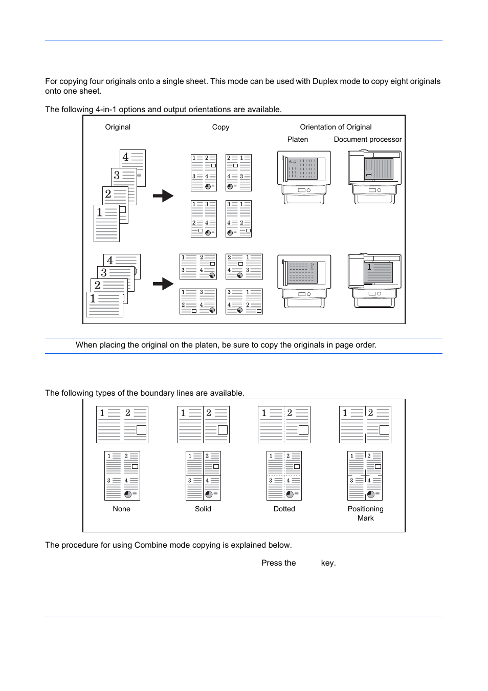 In-1 mode, Types of page boundary lines | TA Triumph-Adler DCC 6526L User Manual | Page 165 / 526