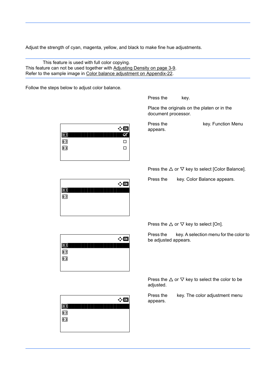 Color balance, Color balance -20, Ge 4-20 | TA Triumph-Adler DCC 6526L User Manual | Page 173 / 526