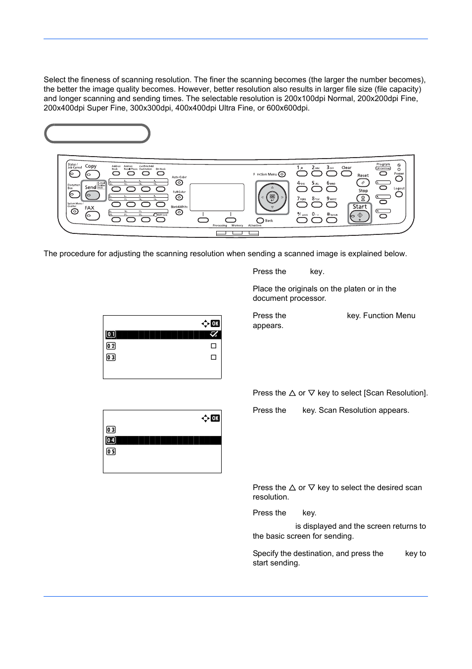 Scan resolution, Scan resolution -18, Ge 5-18 | TA Triumph-Adler DCC 6526L User Manual | Page 197 / 526