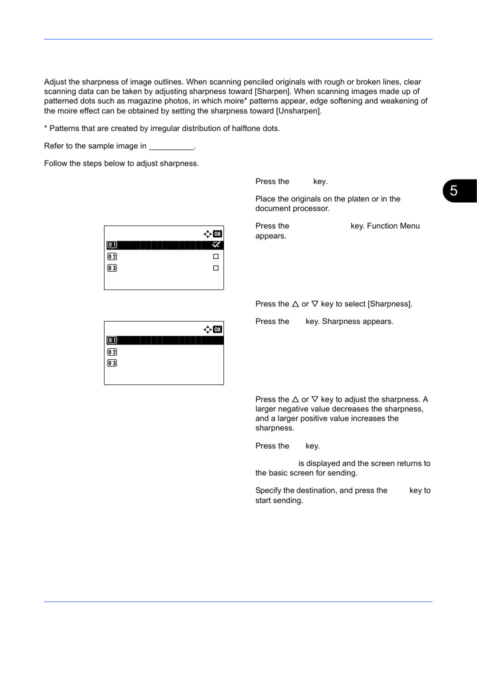 Sharpness, Sharpness -23 | TA Triumph-Adler DCC 6526L User Manual | Page 202 / 526