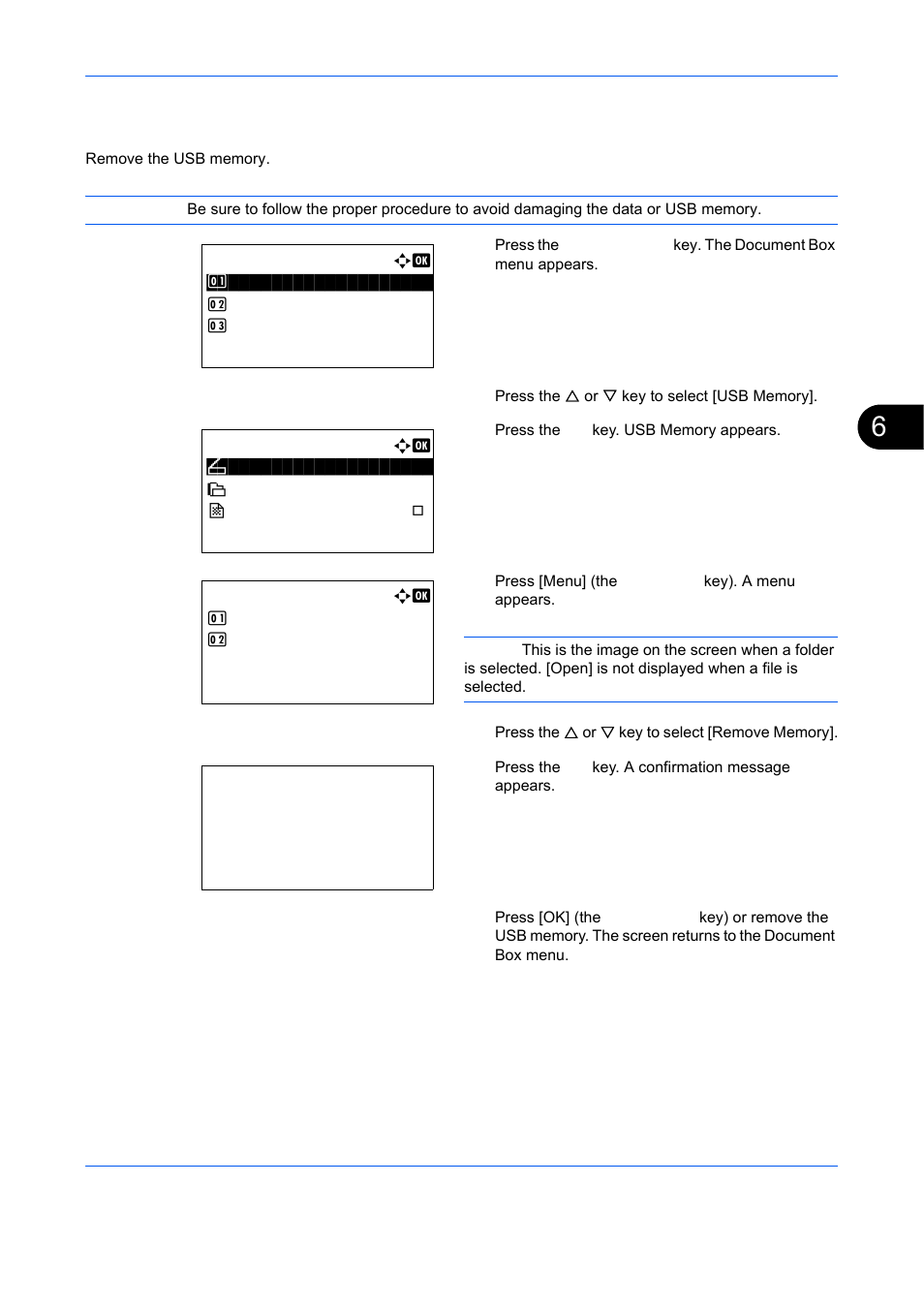 Removing usb memory, Removing usb memory -7 | TA Triumph-Adler DCC 6526L User Manual | Page 218 / 526