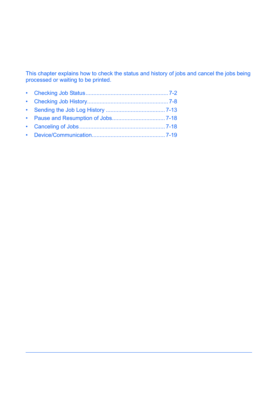 7 status / job cancel, Status / job cancel, Chapter 7 - status / job cancel | 7status / job cancel | TA Triumph-Adler DCC 6526L User Manual | Page 224 / 526